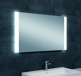 Miroir de salle de bain ensoleillé 100x60cm éclairage LED intégré chauffage interrupteur de lumière tactile anti-condensation dimmable