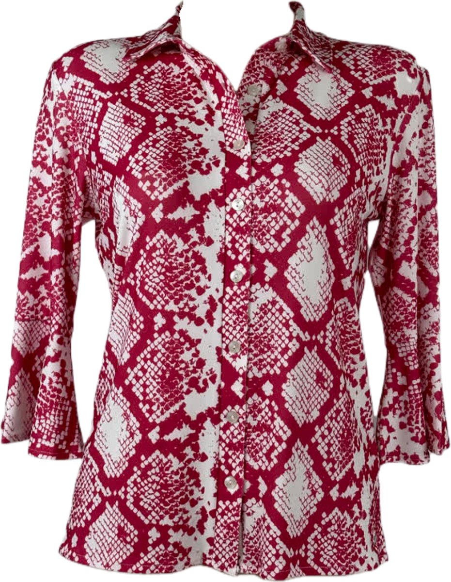 Angelle Milan – Travelkleding voor dames – Bordeau Blouse – Ademend – Kreukherstellend – Duurzame blouse - In 5 maten - Maat XXL