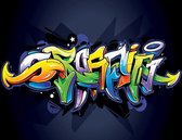 Fotobehang - Vlies Behang - Graffiti Tekening - 416 x 254 cm