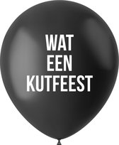 Ballonnen "Wat een Kutfeest" Zwart met opdruk Wit