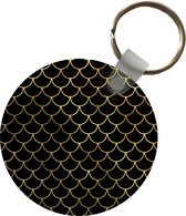 Sleutelhanger - Patronen - Goud - Zwart - Luxe - Plastic - Rond - Uitdeelcadeautjes