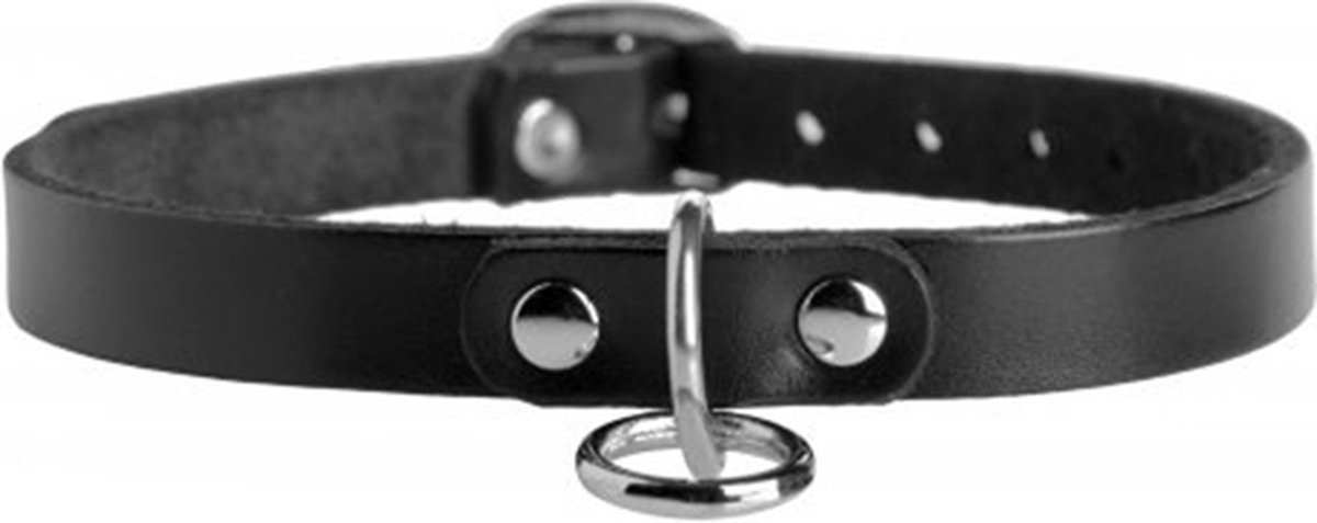 PU lederen halsband met een riem cosplay metalen ketting