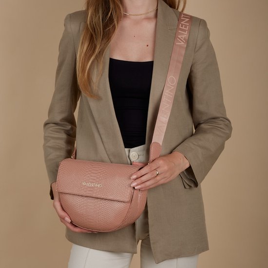 Sac à épaule Bandoulière VALENTINO Bigs Flap Bag - Couleur Cipria (rose Poudré) - 100% Polyuréthane - Neuf Avec étiquettes - Fabriqué En Italie