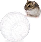 Relaxdays hamsterbal transparant - 14 cm - loopbal hamster - dwerghamster bal - plastic