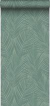 ESTAhome behang palmbladeren vergrijsd zeegroen - 139302 - 0,53 x 10,05 m