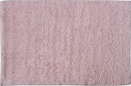 MSV Tapis de bain/tapis de bain - pour le sol - rose clair - 40 x 60 cm - polyester/coton