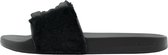 Calvin Klein Slides Fur Dames Slippers Met bont - Zwart - Maat 36