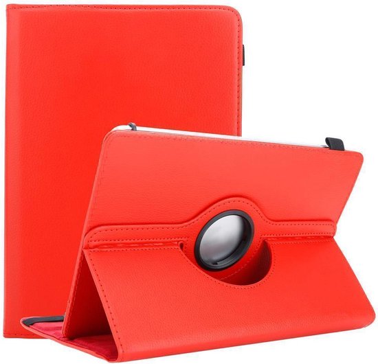 Cadorabo Tablet Hoesje geschikt voor Asus ZenPad 10 (10.1 inch) in ROOD - 360 graden beschermhoes van imitatieleer met standfunctie en elastische band