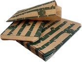 Prigta - Papieren zakjes - 100 stuks - 10x16 cm - bruin met groene uiltjes - 50 gr/m2 / cadeauzakjes