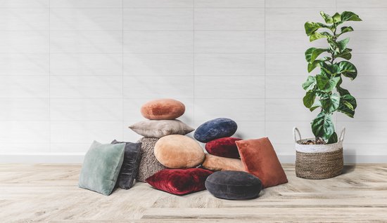 Tiseco Home Studio - Coussin (rempli) MARSHMALLOW - SET/2 - polyester - remplissage en peluche - super doux - Carré - 45x45 cm - Greensage