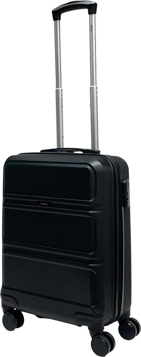 Benzi Mato Handbagage Koffer - Spinner / Trolley 55x38x20 cm - Reiskoffer 35 liter met Cijferslot - Lichtgewicht 2,8 KG - Zwart