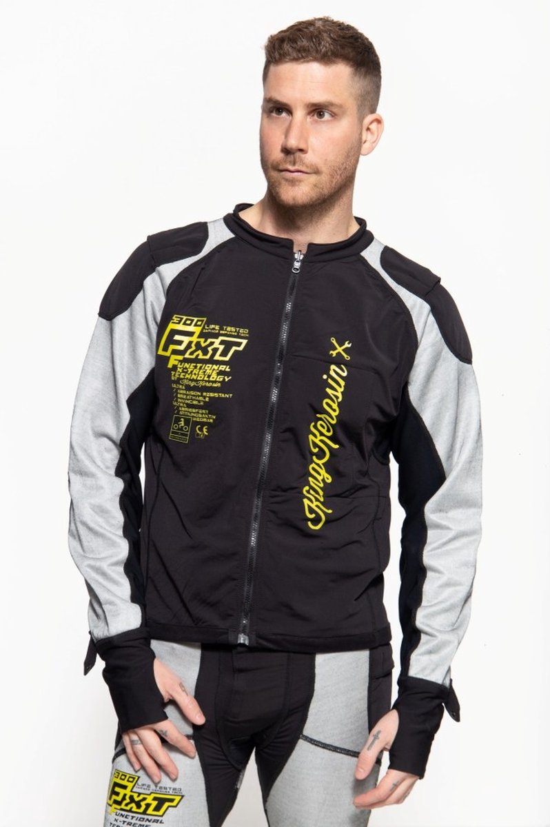 King Kerosin - Kustombuilt - Motor Gear- Adventure Gear Motorjas - L - Grijs
