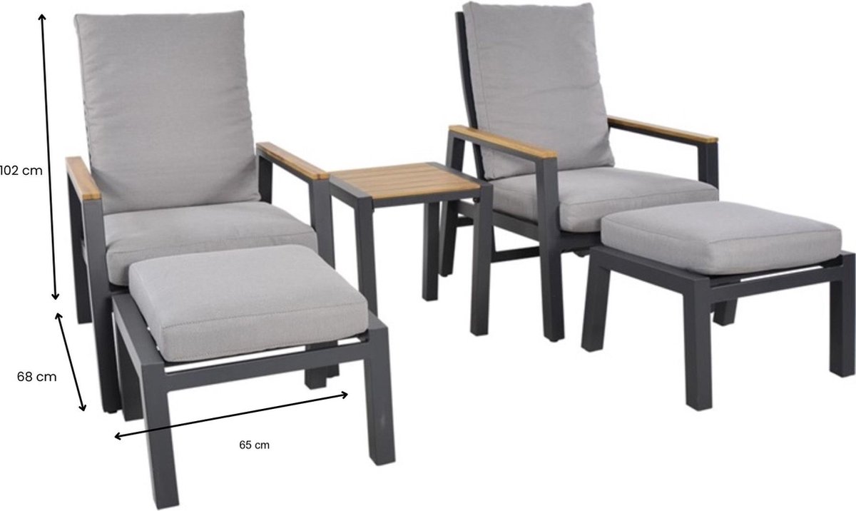 Lesli Living Duoset Coda Charcoal