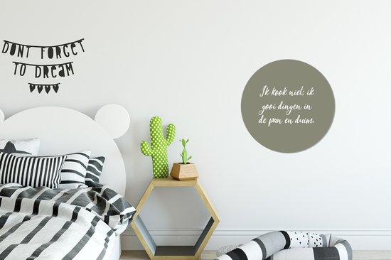 WallCircle - Wall Circle - Wall Circle Inside - Proverbes - Je ne cuisine pas - Citations - Humour - Cuisine - 30x30 cm - Décoration murale - Peintures Ronds