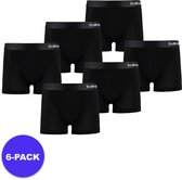 Apollo (Sports) - Bamboe Boxershorts Jongens - Zwart - Maat 110/116 - 6-Pack - Voordeelpakket