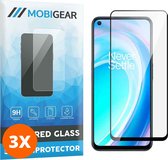 Mobigear Screenprotector geschikt voor OnePlus Nord CE 2 Lite 5G Glazen | Mobigear Premium Screenprotector - Case Friendly - Zwart (3-Pack)