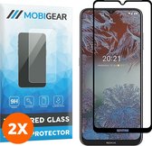 Mobigear Screenprotector geschikt voor Nokia G20 Glazen | Mobigear Premium Screenprotector - Case Friendly - Zwart (2-Pack)