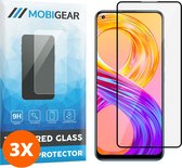 Mobigear - Screenprotector geschikt voor Realme 8 Glazen | Mobigear Premium Screenprotector - Case Friendly - Zwart (3-Pack)