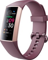 Kiraal Horizon - Stappenteller - Activity Tracker - Temperatuurmeter - Bloeddrukmeter - Hartslagmeter - Smartwatch - Horloge - Dames - Nederlandse Handleiding - Lila Paars