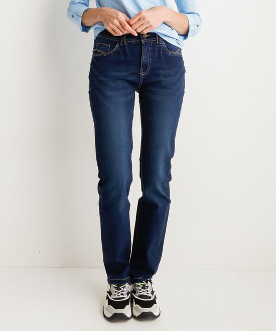 Dames / Femmes Pescara Regular Fit Stretch Jeans Mia (foncé) Blauw En Taille 40