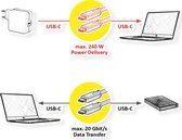 VALUE Câble USB4 Gen3x2, CC, M/M, 40 Gbit/s, 240 W, noir, 2 m