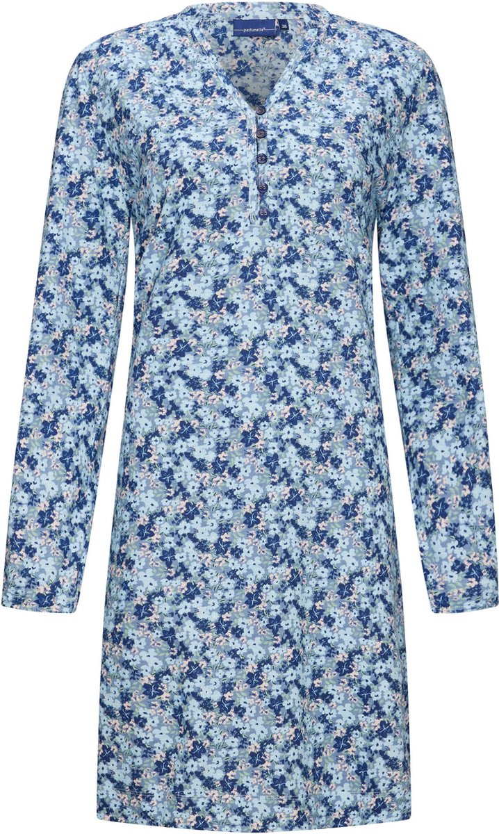 Pastunette Dames Nachthemd Marcy - Blauw - Katoen