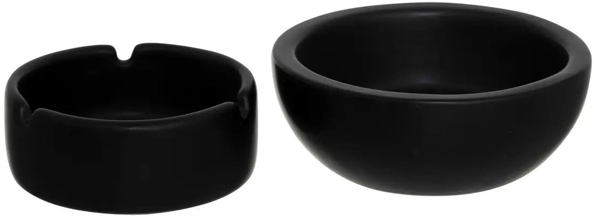 Atmosphera asbak Olm - Zwart - Keramiek - Dia 10 cm