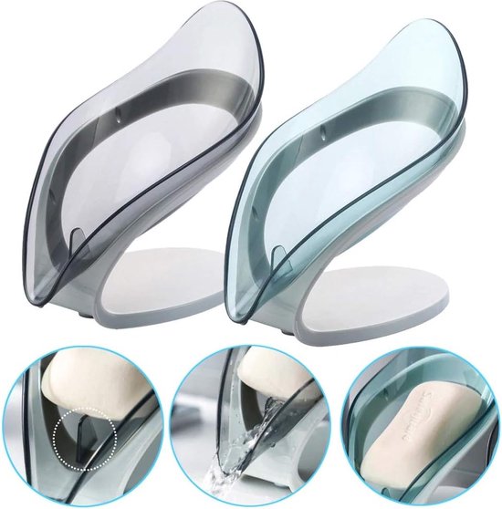 Zeepbakje voor douche, badkamer, badkuip, keuken, zeepbakje, zelfklevend, aan de muur, multifunctionele telefoonhouder, 4 stuks