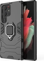 Backcover Geschikt voor Samsung Galaxy S23 Ultra 5G - Zwart - Magnetisch voor Autohouder - Armor Hoesje