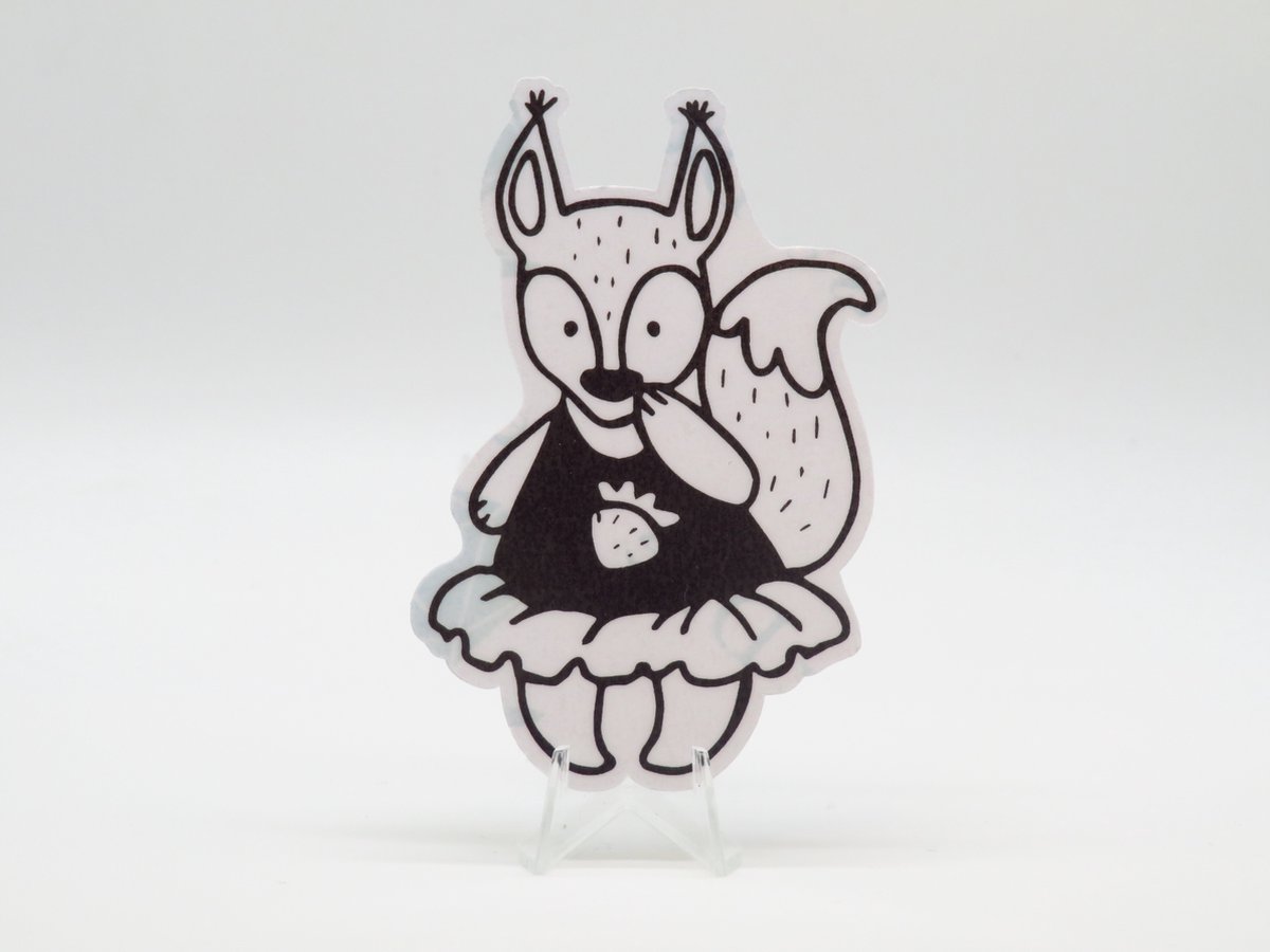 Verbijsterde Vos Sticker - Dieren in het Dagelijks Leven | Vera's Arts & Dice | Schattige Stickers - Handgemaakte Stickers - Journaling - Bullet Journal - Scrapbooking - Leuke Stickers - Laptop Sticker - Telefoon Sticker