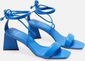 Mangará Caúna Dames sandalen Geitenleer - 6,5cm blokhak - Blauw - Maat 41
