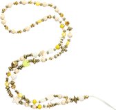 Bijou de téléphone perles Heishi jaunes et perles multicolores 80 cm avec bracelet