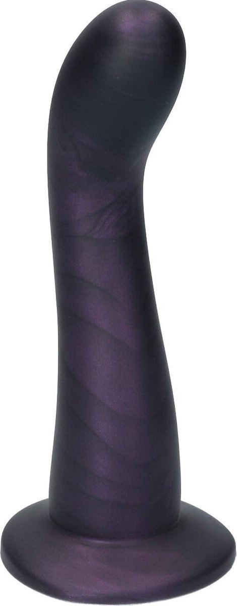 Goedkoopste Ylva & Dite - Swan - Siliconen G-spot / Anale dildo - Made in Holland - Donker Paars Metallic