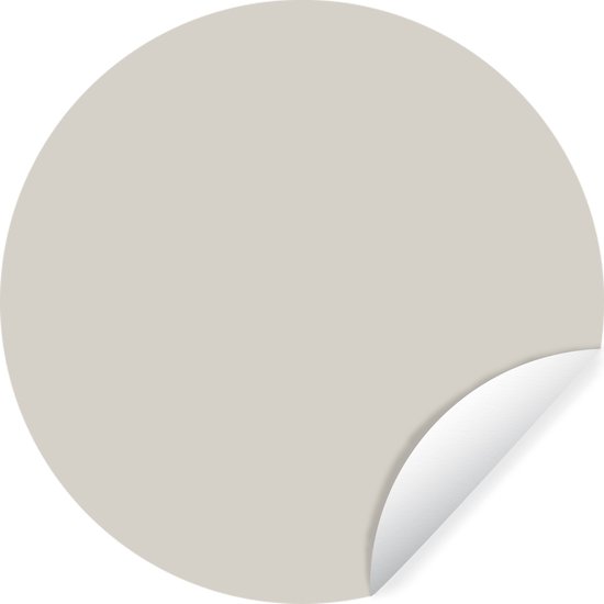 Wandcirkel - Behangcirkel - Grijs - Effen - Interieur - Cirkel behang - Ronde wanddecoratie - Zelfklevend behang - ⌀ 120 cm - Muurstickers - Woonkamer
