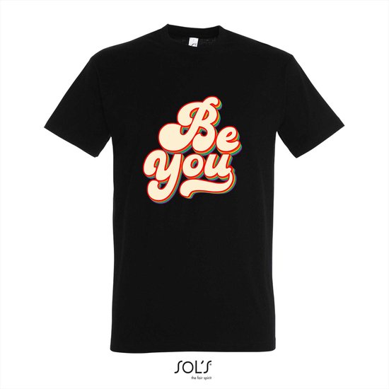T-shirt Be You - T-shirt korte mouw - zwart - 12 jaar