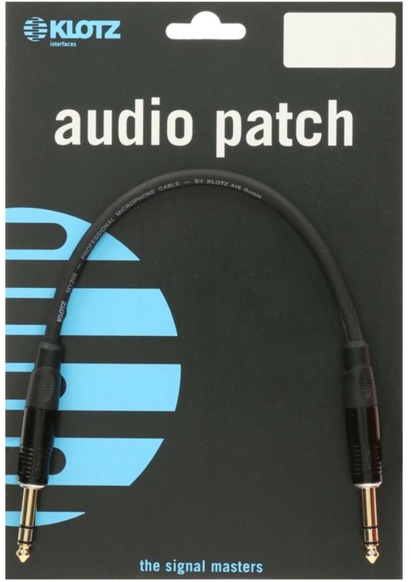 Klotz B3PP1K0060 Patchkabel 0,6 m - Stereo patch kabel
