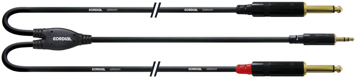 Cordial soundcard kabel jack 1,5m Y-Audio-kabel CFY 1.5 WPP-LONG - Insert kabel