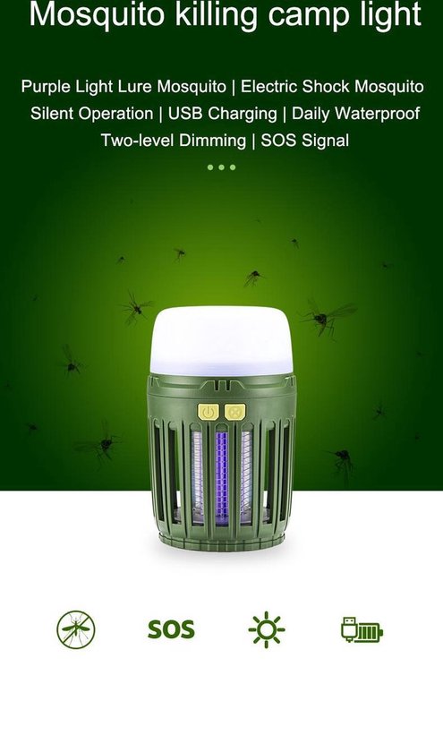 Lampe anti-moustique électrique B-care - Batterie 4000 mAh - Veilleuse -  Lampe... | bol.com