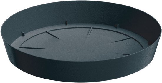 Prosperplast Plateau de collecte/plateau inférieur pour pot de fleur/pot de fleurs - 3x - anthracite - rond - Dia 19 cm