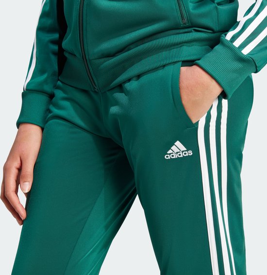 Survêtement adidas Sportswear Essentials 3-Stripes - Femme - Vert - XS | bol