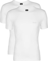 2-pack: Hugo Boss stretch T-shirts Regular Fit, O-hals, wit