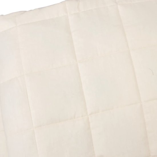 vidaXL Verzwaringsdeken, lichtcrème, 200 x 200 cm, 9 kg, stof