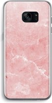 Case Company® - Hoesje geschikt voor Samsung Galaxy S7 Edge hoesje - Roze marmer - Soft Cover Telefoonhoesje - Bescherming aan alle Kanten en Schermrand