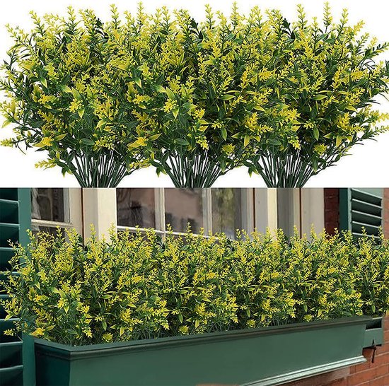 10 stuks, kunstplanten voor buiten, kunstbloemen, UV-bestendige nepbluemen, kunstbloemen voor buitenplanten voor decoratie van de veranda