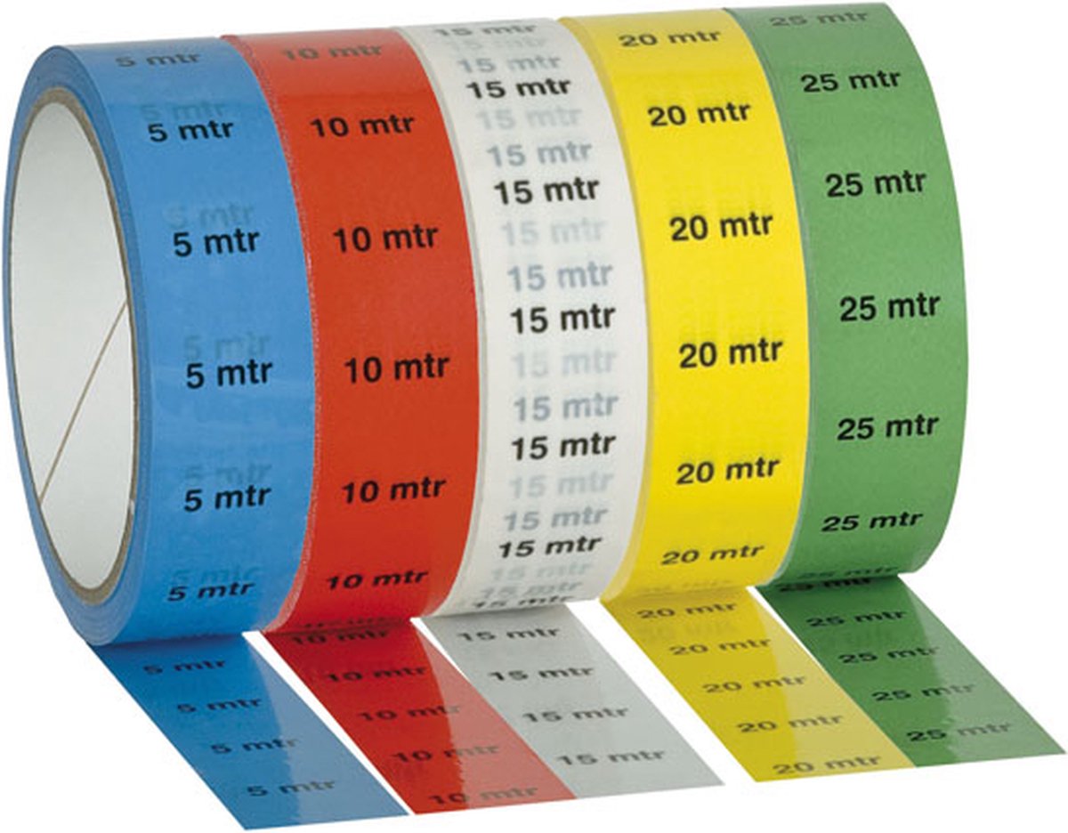 Markeertape Showgear 90629U 5 m indicator 25mmx33 m Blauw