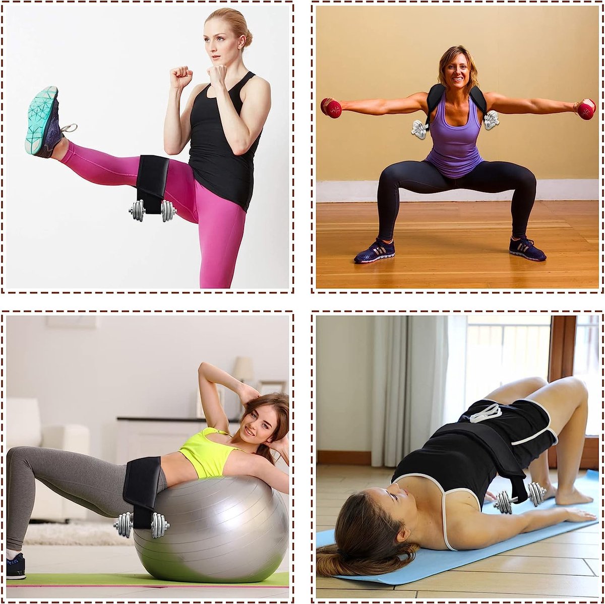 Hip Thrust riem, draagbare hip Thrust bekleding, booty riem met klittenbandsluiting voor halters, kettlebells, lange halter, bekleding, Thrust Trainer Gym riem voor dips oefening Deep Squats Glute Bridge (zwart)
