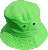 Hoed - Vissershoedje - Bucket Hat - Zonnehoed - Neon Groen - 2 Stuks - Festival