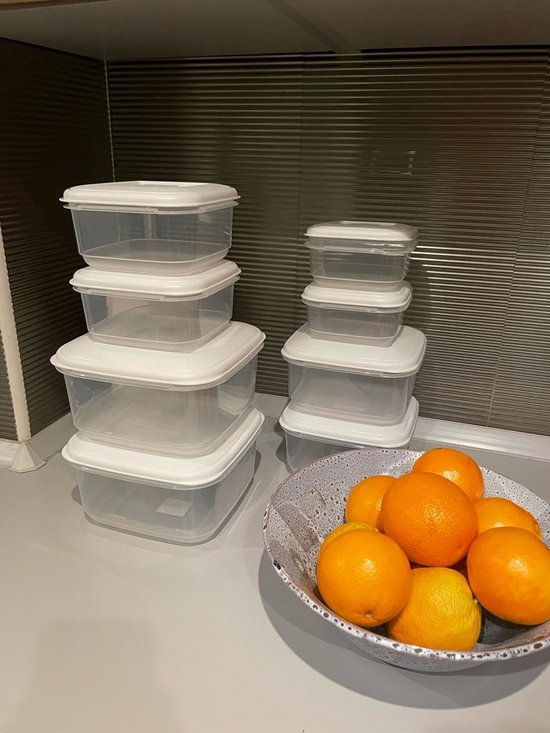 NutriChef Glazen Vershoudbakjes | Pak van 24 – 12 Stapelbare