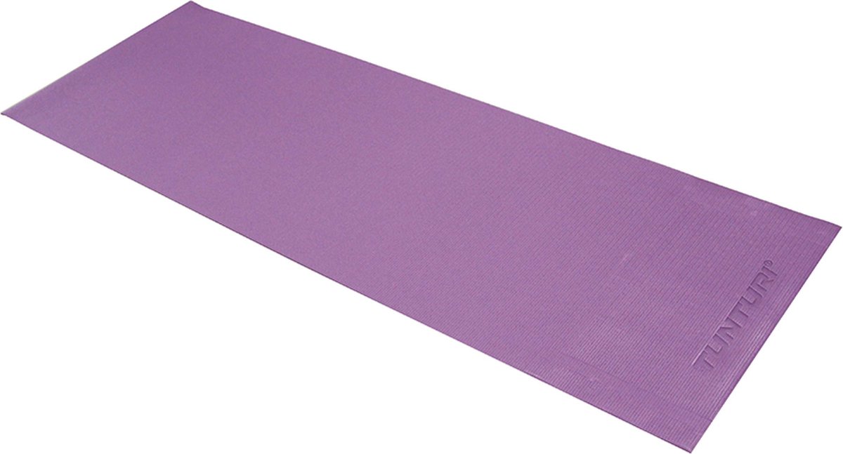 Tunturi PVC Yogamat - Fitnessmat 4mm dik - Paars - Incl. gratis fitness app