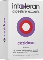 Intoleran Cozidase Enzymes Digestives - 60 capsules | Complément alimentaire en cas de déficience en DAO, stimule la production de l'enzyme diamine oxydase (DAO) | Vitamines et Minéraux : Cuivre, Zinc, Vitamine B6 et Vitamine C